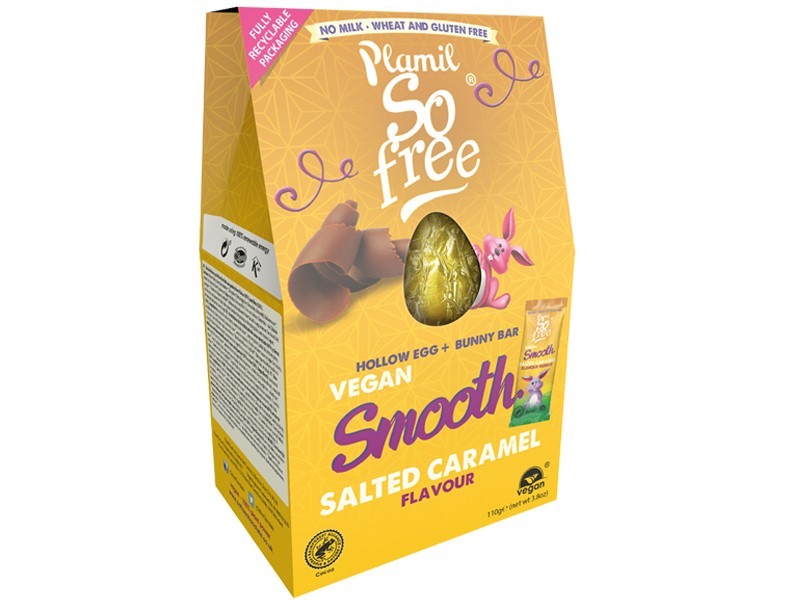 oeuf de Pâques vegan au caramel salé Plamil 