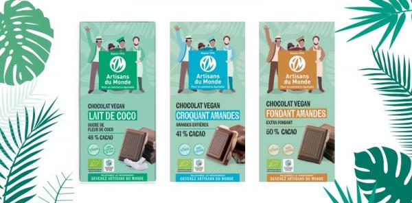 chocolat artisans du monde vegan végétal tablettes