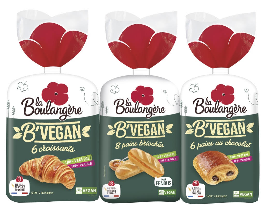 Croissants, pains briochés, et pains au chocolat La Boulangère B' Vegan