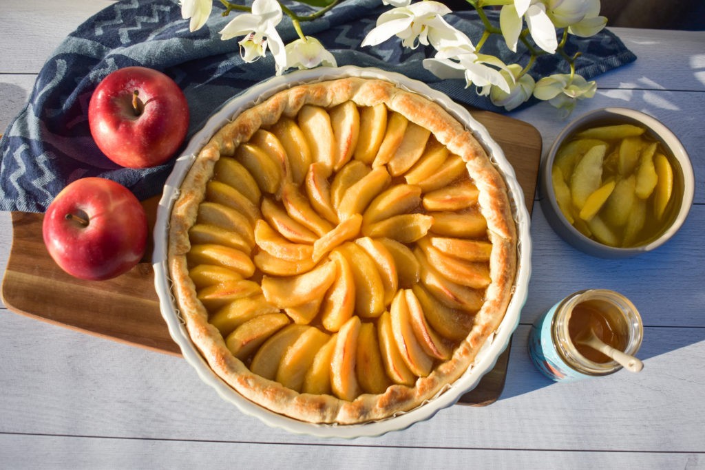 Tarte aux pommes végane caramel fondant recette